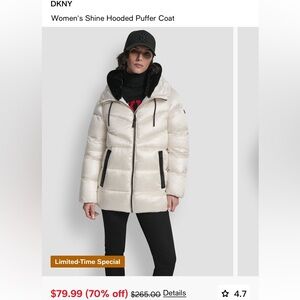 Women's Cream Puffer Jacket